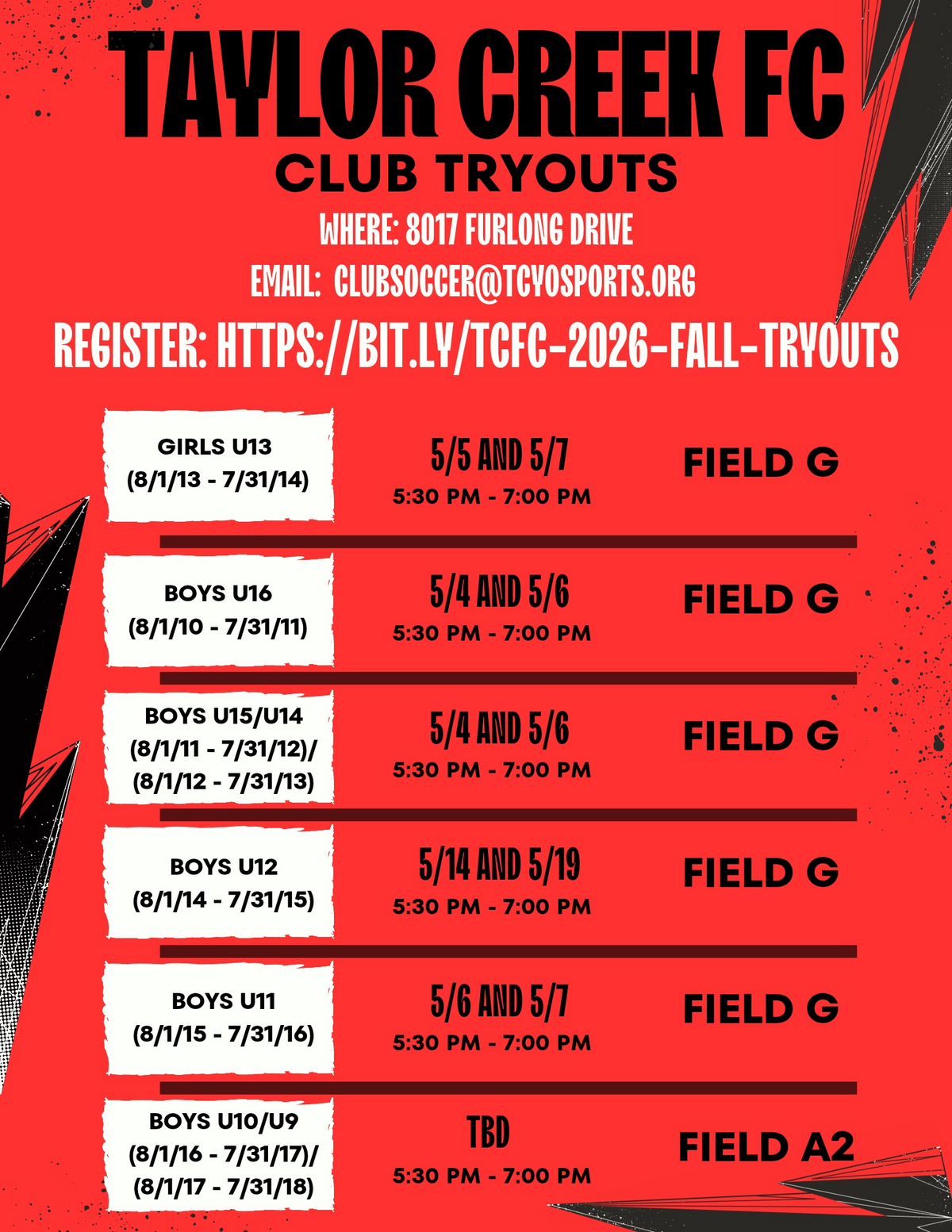 TCFC Tryouts 